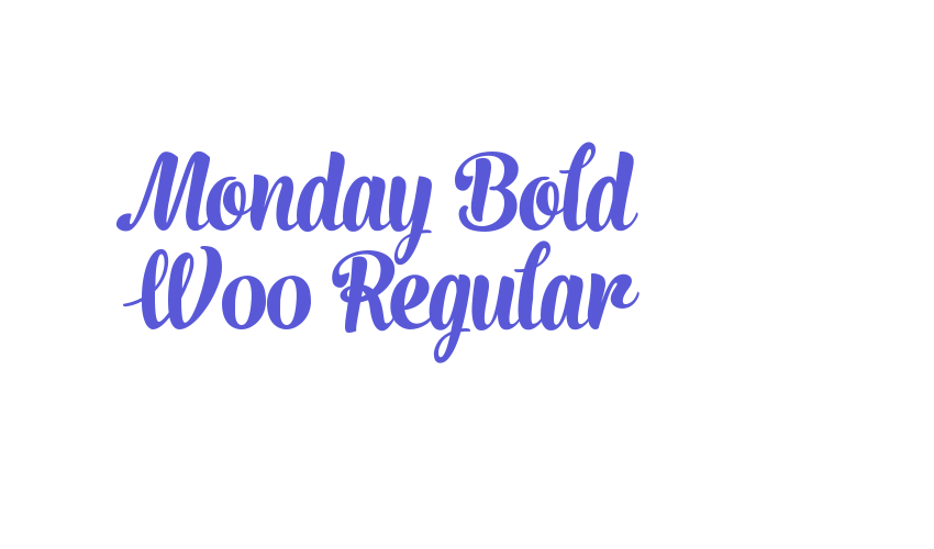 Monday Bold W00 Regular Font Download