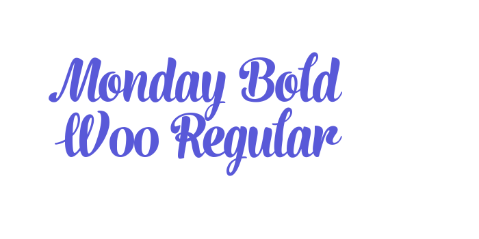 Monday Bold W00 Regular Font Download