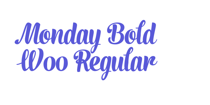 Monday Bold W00 Regular Font