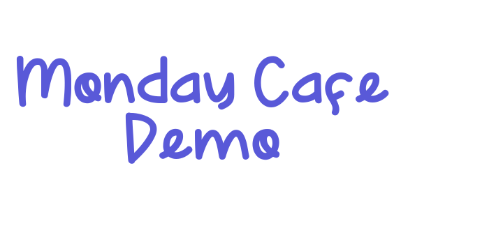 Monday Cafe Demo Font Download