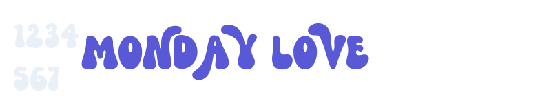 Monday Love-related font