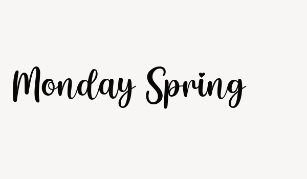 Monday Spring Font