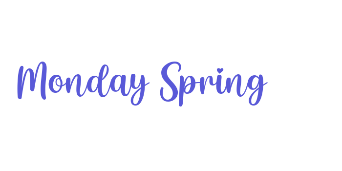 Monday Spring Font Download