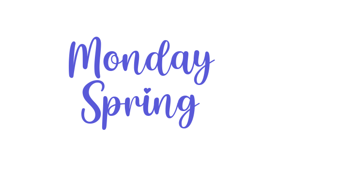 Monday Spring Font