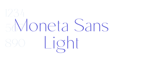 Moneta Sans Light font free