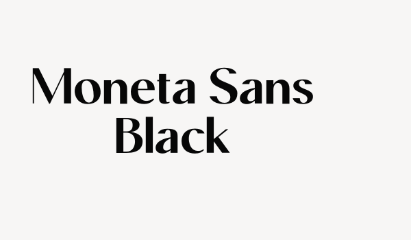 Moneta Sans Black Font