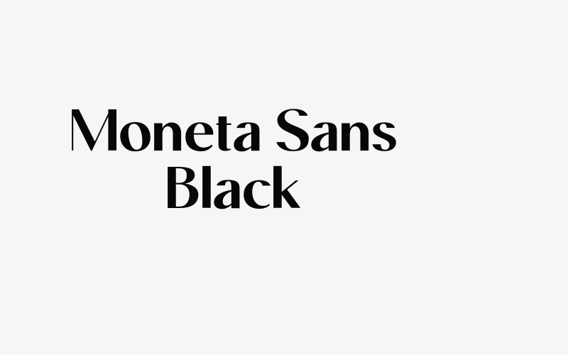 Moneta Sans Black Font