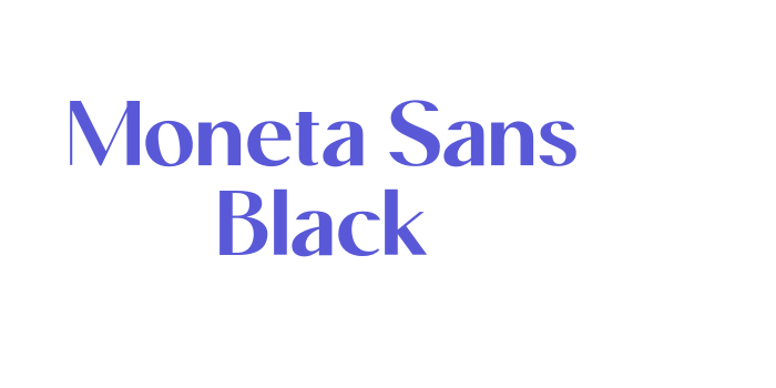 Moneta Sans Black Font Download