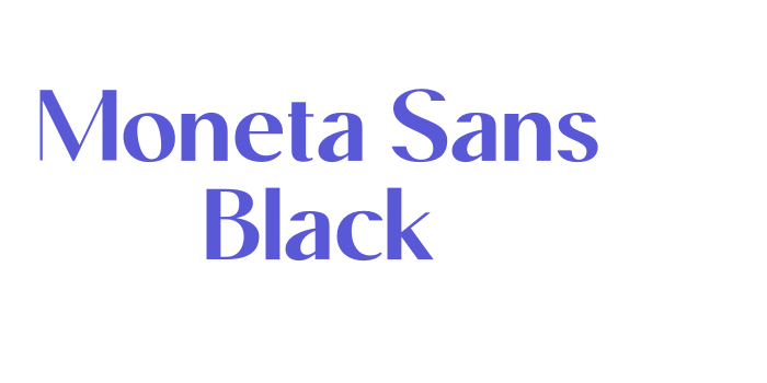 Moneta Sans Black Font