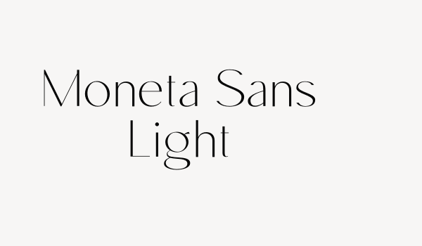 Moneta Sans Light Font