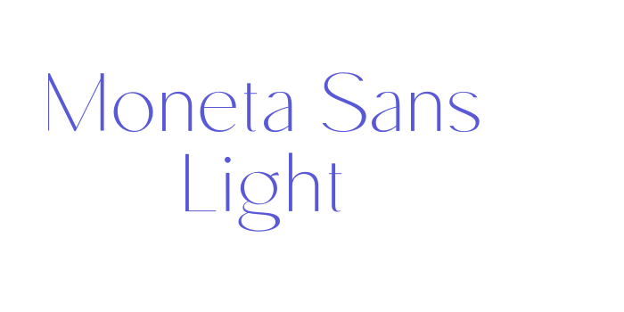 Moneta Sans Light Font