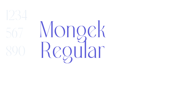 Mongek Regular font free