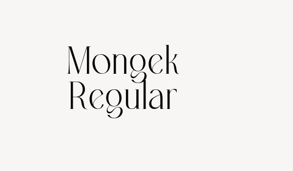 Mongek Regular Font