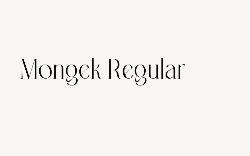 Mongek Regular Font