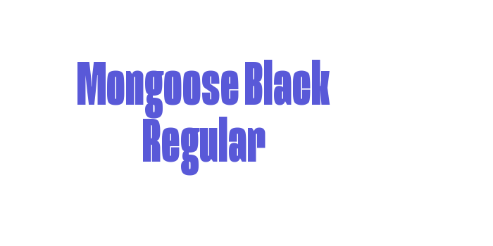 Mongoose Black Regular Font Download