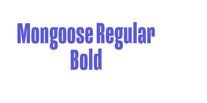 Mongoose Regular Bold Font