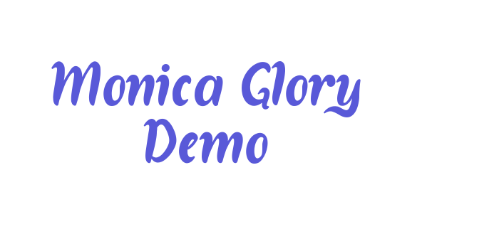 Monica Glory Demo Font Download