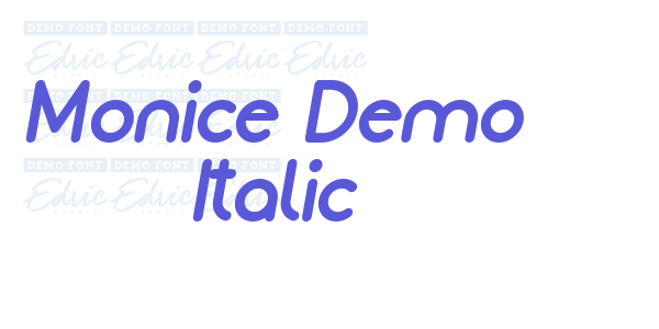 Monice Demo Italic font