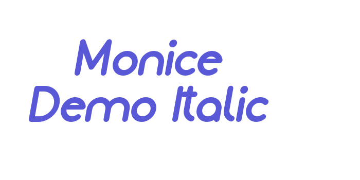 Monice Demo Italic Font