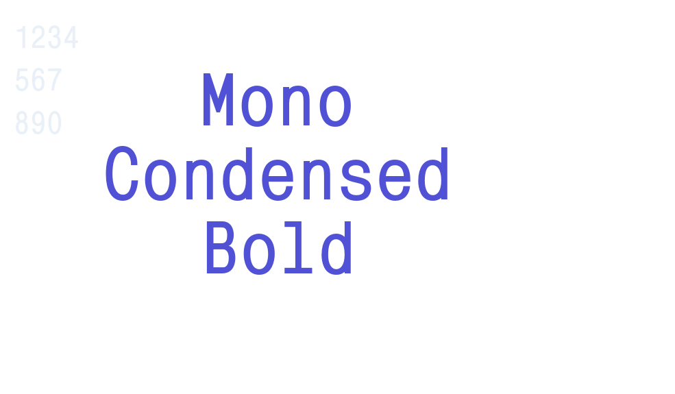 Mono Condensed Bold-font-download