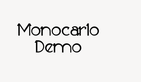 Monocarlo Demo Font