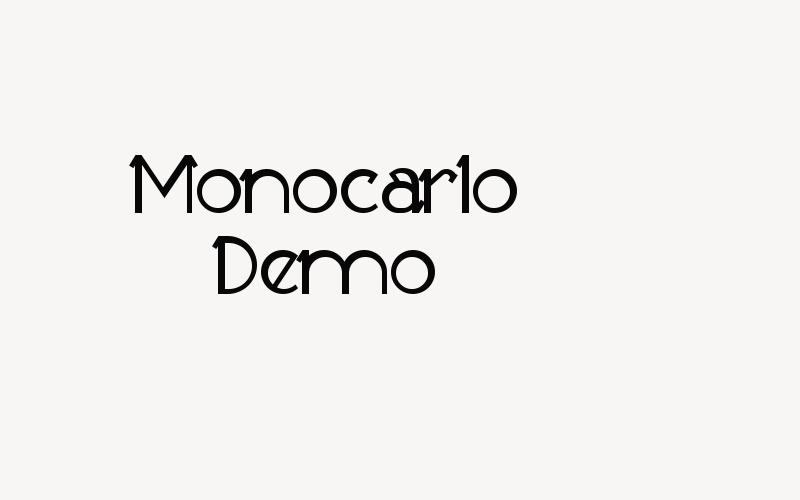 Monocarlo Demo Font