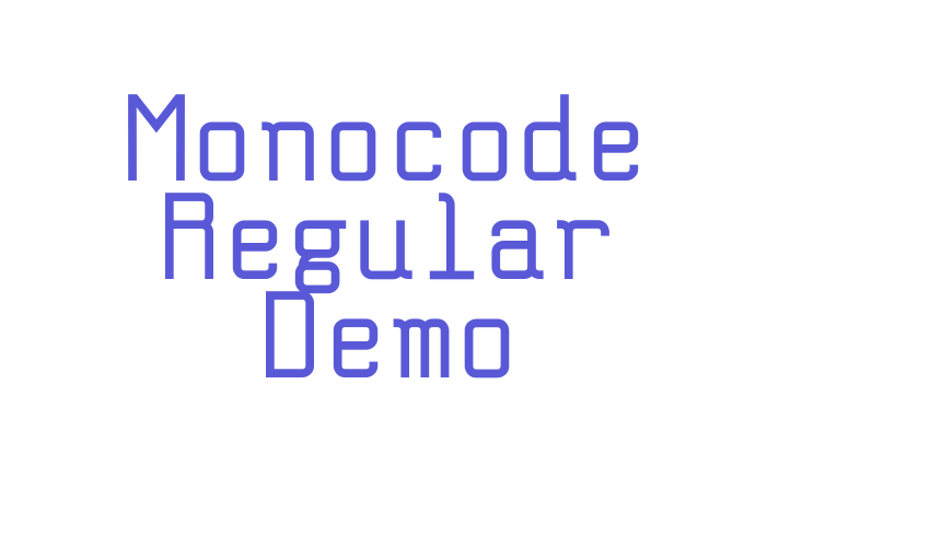 Monocode Regular Demo Font Download