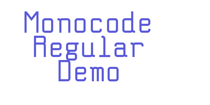 Monocode Regular Demo Font Download