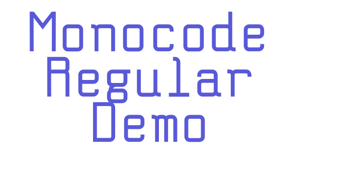 Monocode Regular Demo Font