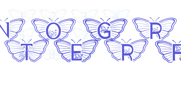 Monogram Butterfly font free