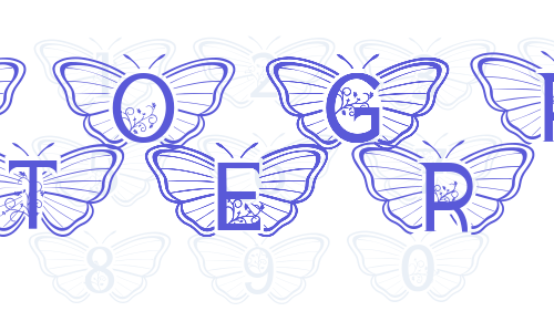 Monogram Butterfly Font Download