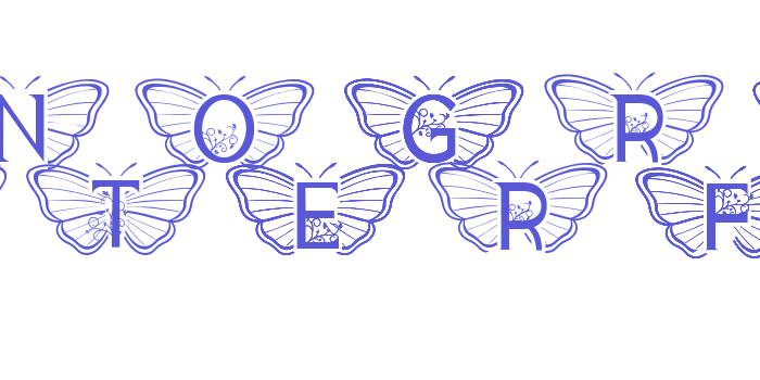 Monogram Butterfly Font Download