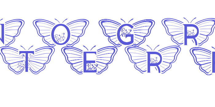 Monogram Butterfly Font