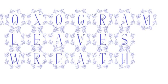 Monogram Leaves Wreath Font Download