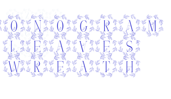 Monogram Leaves Wreath font download