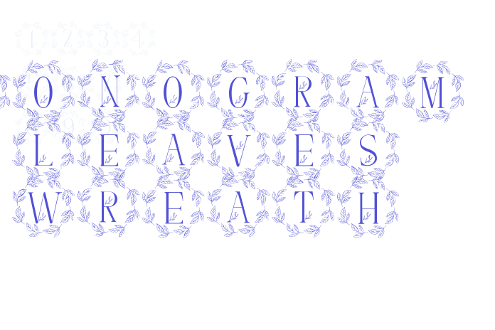 Monogram Leaves Wreath font download