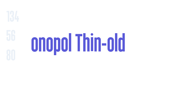 Monopol Thin-Bold font free