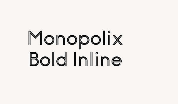 Monopolix Bold Inline Font