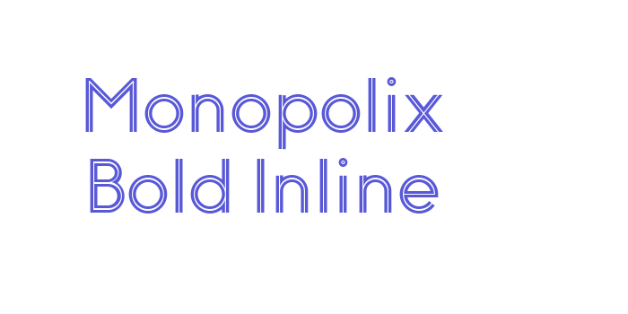 Monopolix Bold Inline Font