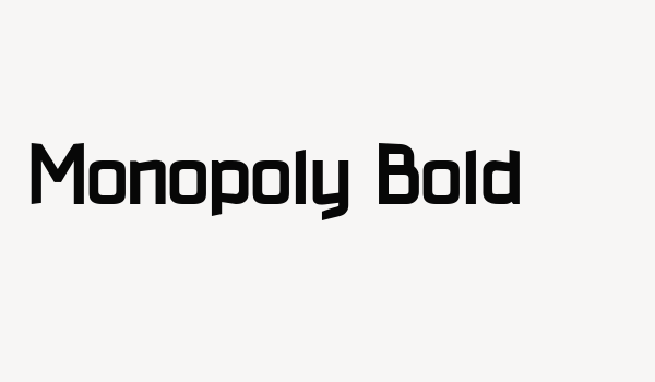 Monopoly Bold Font