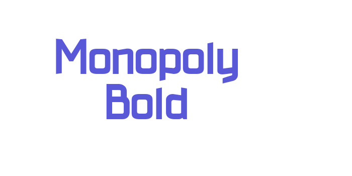 Monopoly Bold Font