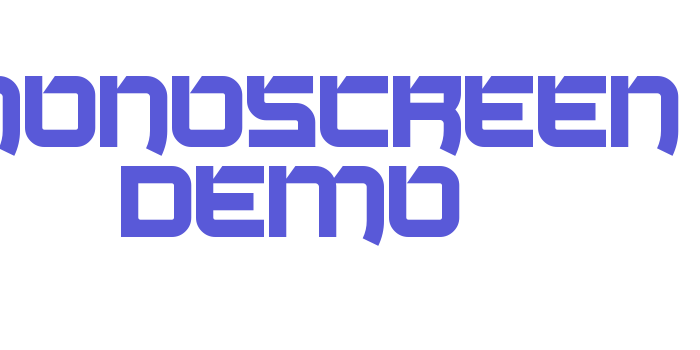 Monoscreen Demo Font