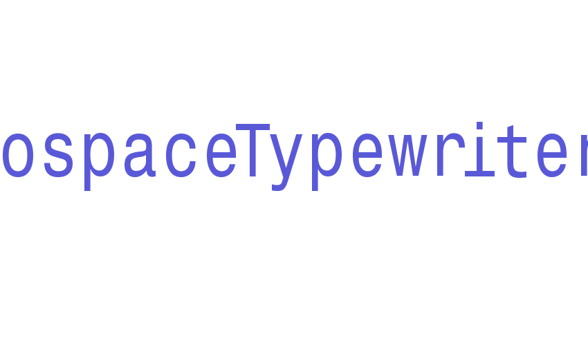 MonospaceTypewriter Font Download