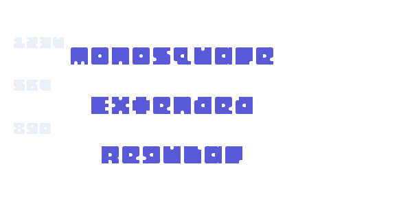 Monosquare Extended Regular font free