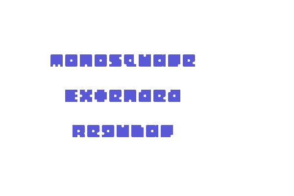 Monosquare Extended Regular Font