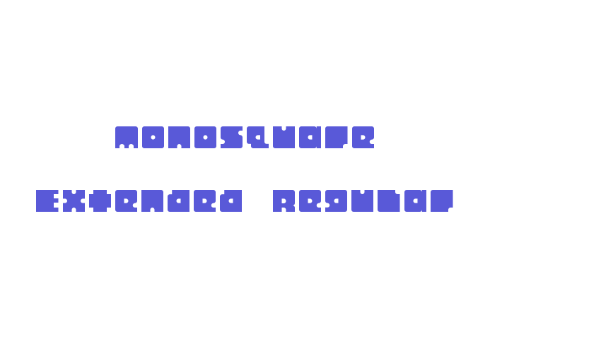 Monosquare Extended Regular Font