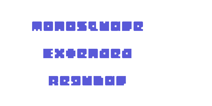 Monosquare Extended Regular Font