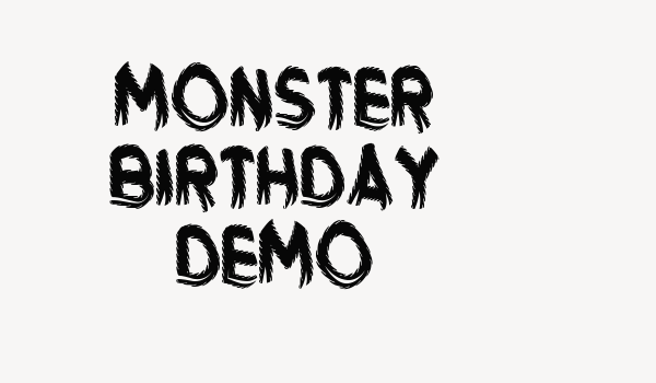 Monster Birthday Demo Font