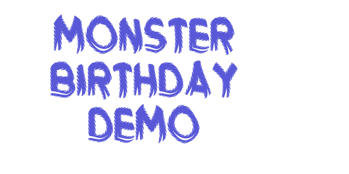 Monster Birthday Demo Font