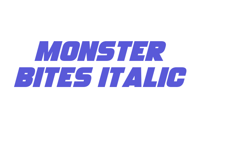 Monster Bites Italic Font Download